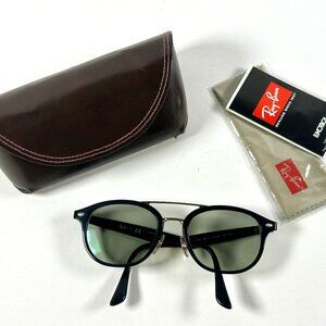 Ray-Ban RB2132 Wayfarer Classic Sunglasses - Black, Green Lenses w/ Case
